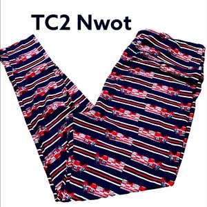LULAROE FIRETRUCK LEGGINGS